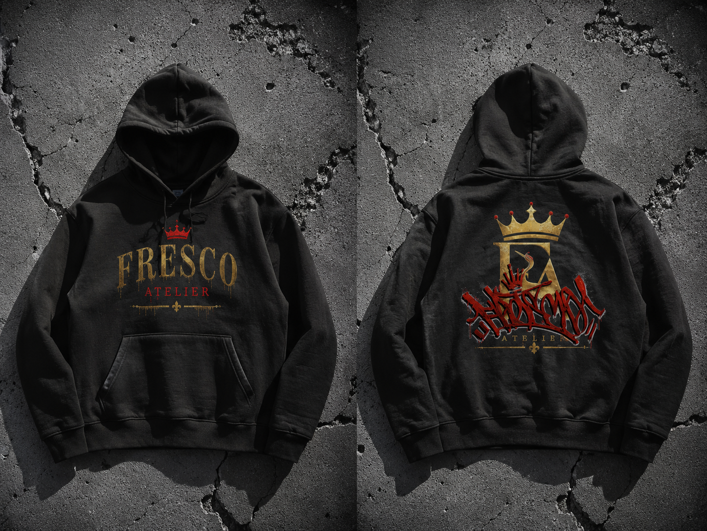 The Gold Standard Heavy Hoodie - Front and Back mockup
