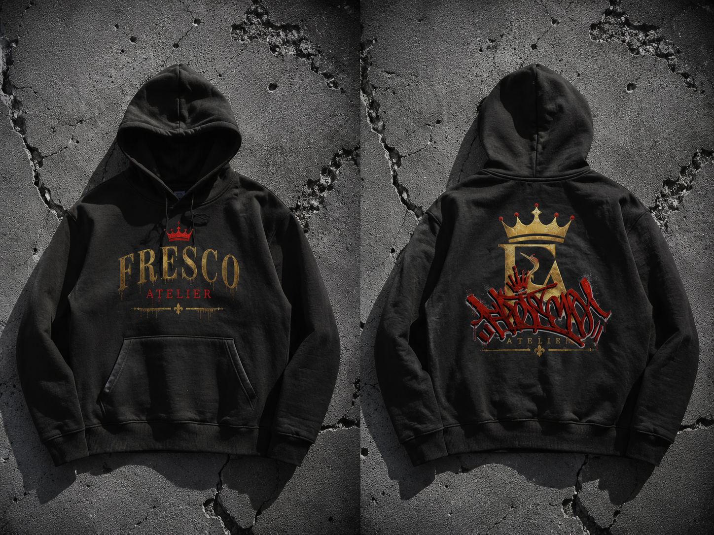 The Gold Standard Heavy Hoodie - Front and Back mockup