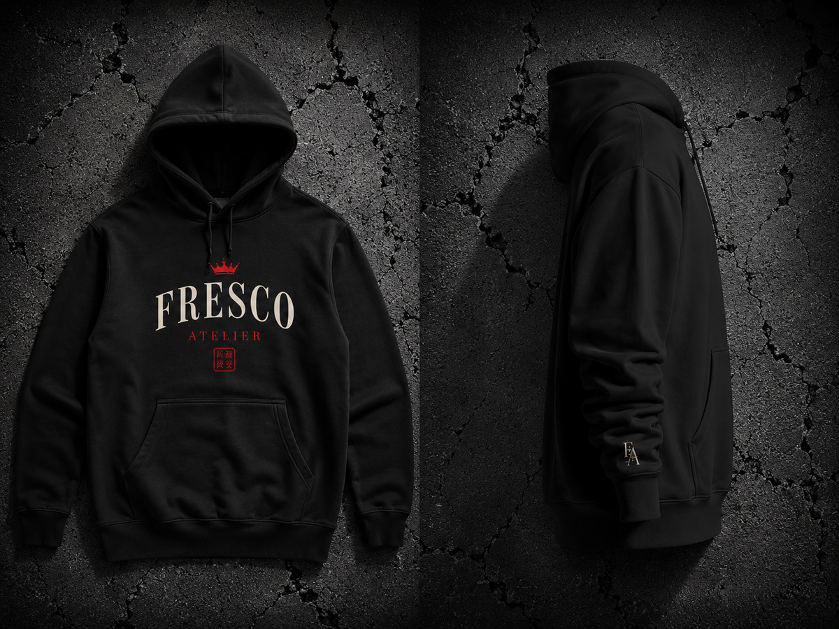 Noir Hoodie - Front and Side mockup